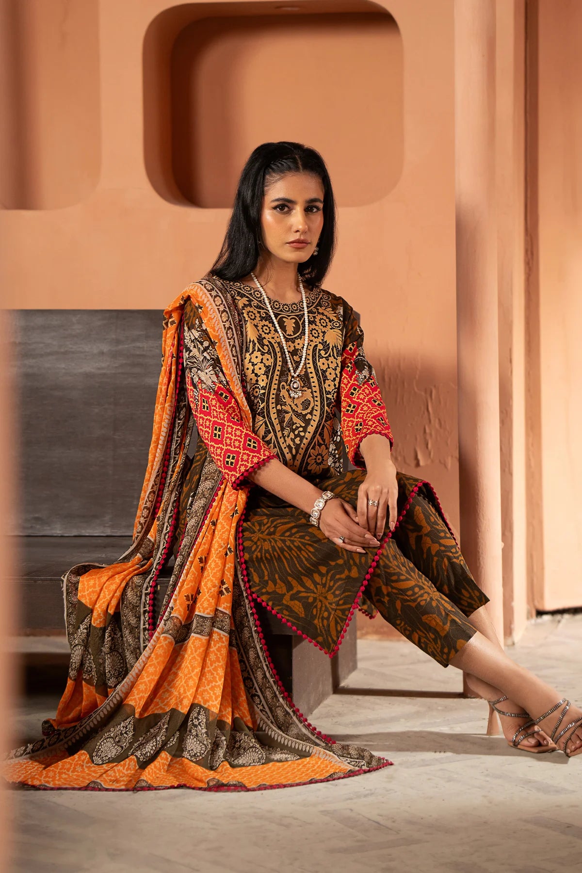 3-PC Unstitched Printed Karandi Collection