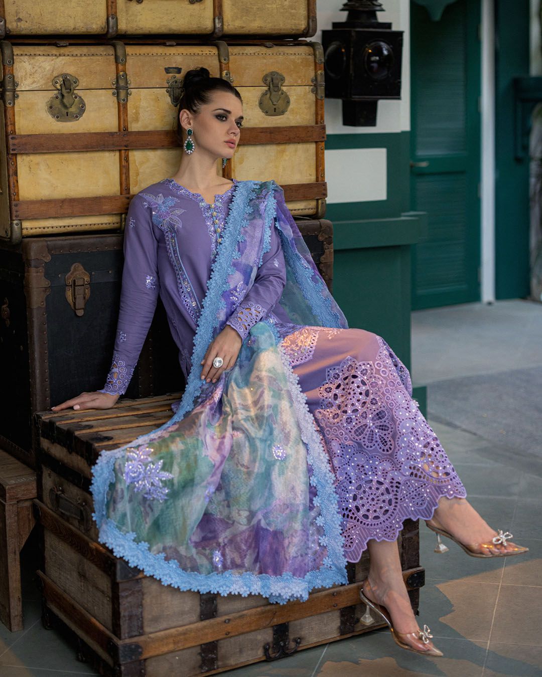 Mushq 801 - Premium Dhanak Winter Ensemble | Embroidered Elegance